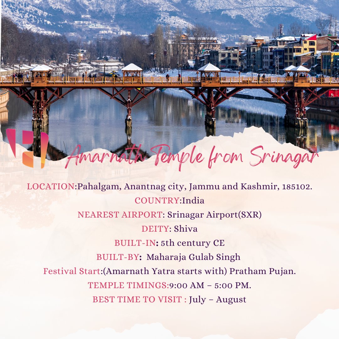 HappyjourneyL's tweet photo. Amarnath Temple:Amarnath Temple is a Hindu shrine located in Anantnag district of the Jammu and Kashmir, India. 
#AmarnathTemple #Jammu #Srinagar #HinduPilgrimage #HolyCave #DivineAbode #VaishnaviteTemple #BlessingsOfLordShiva #india #Happyjoureylife #hjlifeservices https://t.co/tCvLQwSD7M