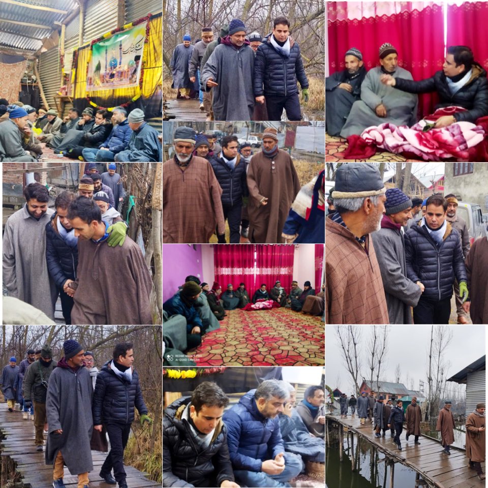 tanvirsadiq's tweet photo. Today visited Kani Mohalla, Gucchi Mohalla and Bhat Mohalla of #MirBehri #Dal for condolences.
Was accompanied by senior functionaries of Block #Zadibal https://t.co/2PglW0m5aa