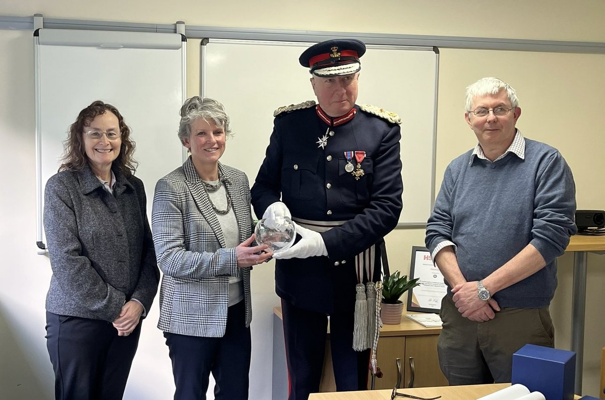 An honour to receive our #QueensAward from the Lord Lieutenant, Harry Fetherstonhaugh. With huge gratitude to all our trainers, clients, collaborators and Expert Ref Group members - especially our lived experience experts and