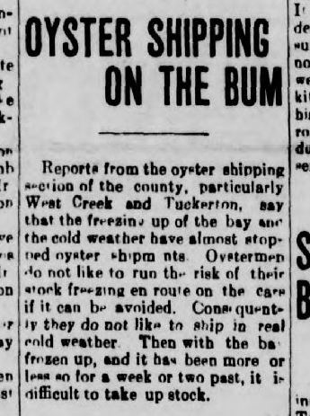 klopeks's tweet image. Oyster shipping on the bum
New Egypt Press 20 Jan 1915
#NewJersey #Tuckerton #history