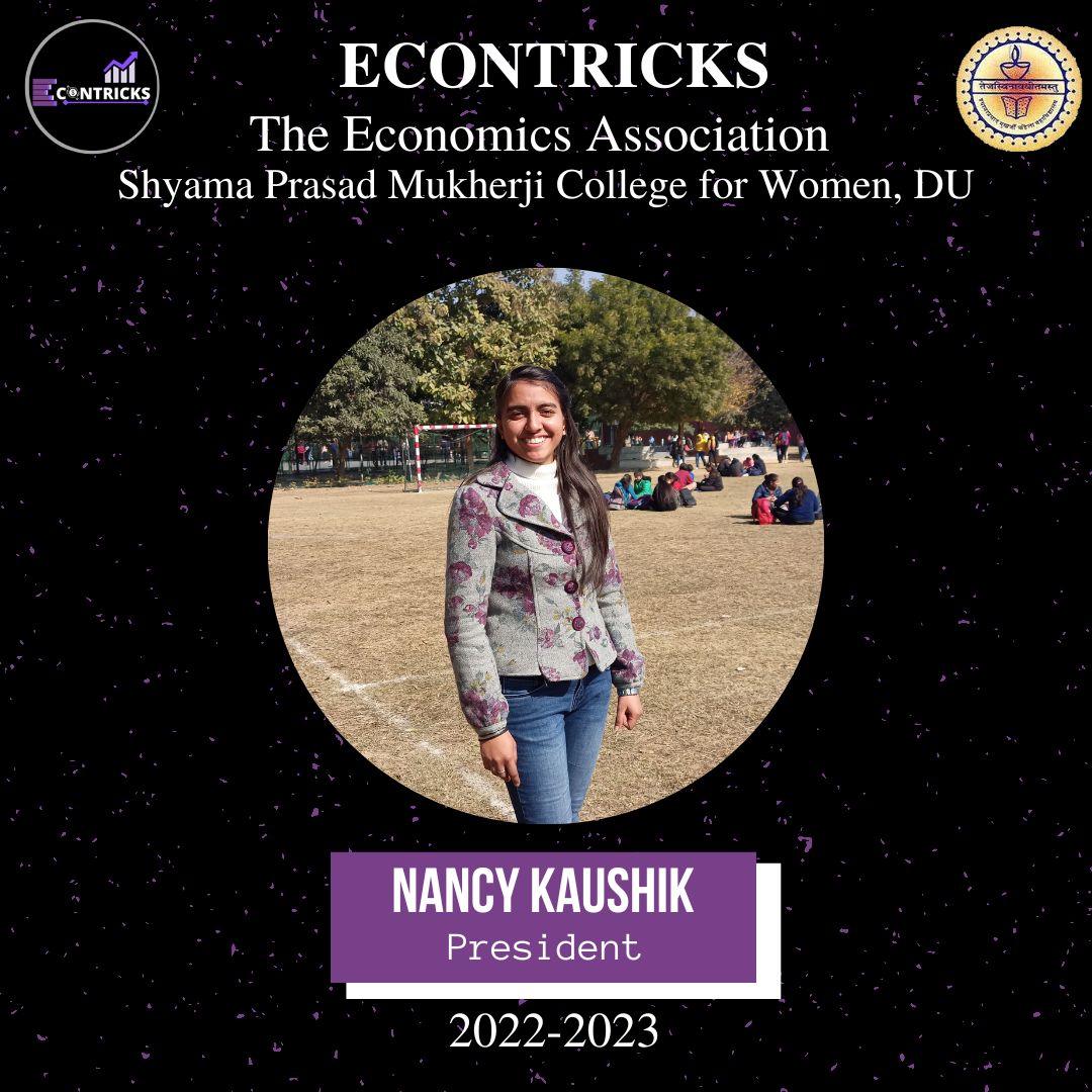 EconTricks_spmc's tweet photo. We take pride in introducing you to our Office Bearers of the Economics Association of Shyama Prasad Mukherji College 2022-2023✨
President: Nancy Kaushik
Vice President: Isheeka Pandit
Secretary: Suhani Yadav

We congratulate and wish them the best for their future initiatives! https://t.co/dJcKEuXpWQ