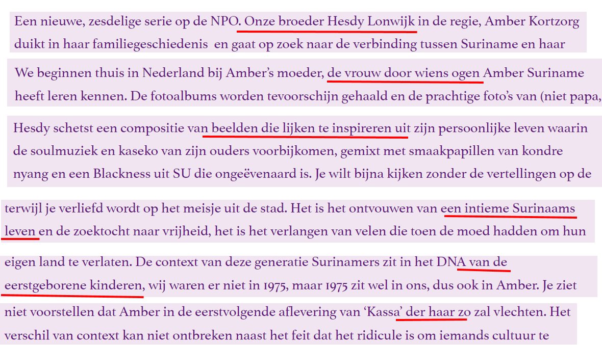 CorCornelissen's tweet image. Ook recensie v. 'Alles is Famiri' door #PaarsPaars-oprichtster Ira Kip is bijzonder.

'Onze broeder ...'
'de vrouw door wiens ...'
'beelden die lijken te inspireren uit zijn ...'
'een intieme Surinaams leven ...'
'van de eerstgeborene kinderen'
'der haar'
#eindredactie #distantie