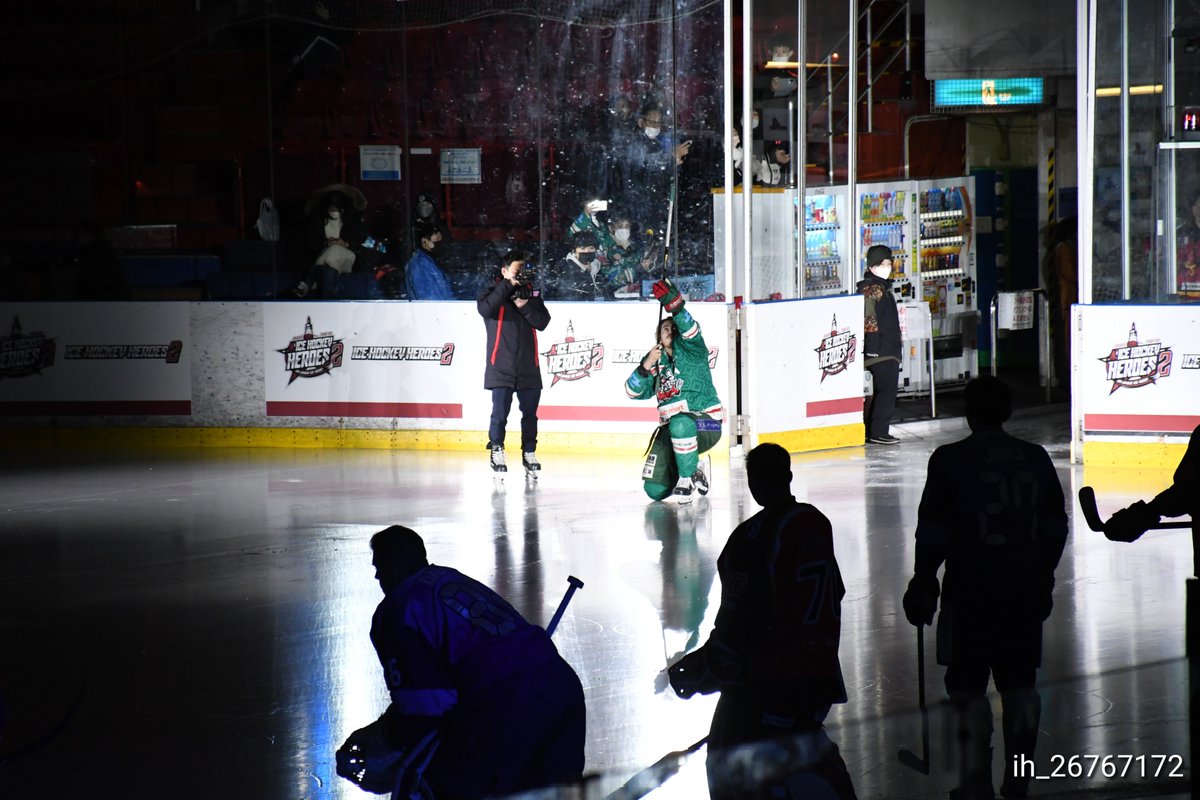 ih_26767172's tweet image. 登場でも楽しませてくれる夕聖
 #アイスホッケーヒーローズ2
 #アジアリーグアイスホッケー
 #ひがし北海道クレインズ