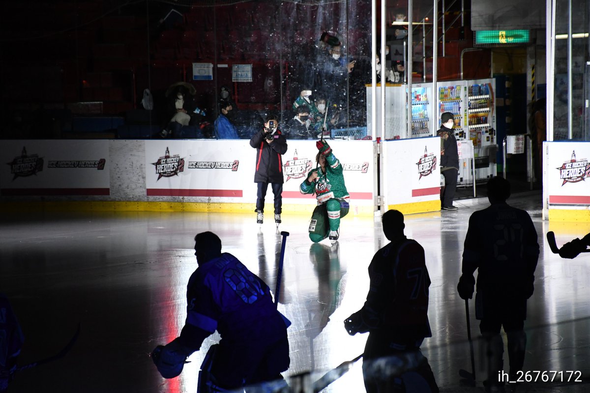 ih_26767172's tweet image. 登場でも楽しませてくれる夕聖
 #アイスホッケーヒーローズ2
 #アジアリーグアイスホッケー
 #ひがし北海道クレインズ