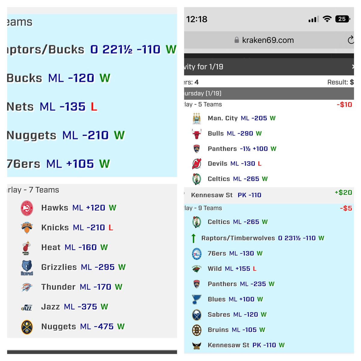 Whitelightin8's tweet photo. Feeling pretty unlucky as of late 🤬 3 days in a row missing parlays by 1 leg.. https://t.co/DGGCOx7v8j