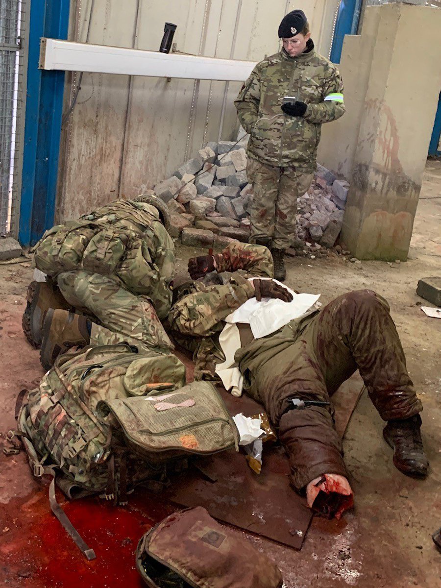 TW- casualty simulation images. This week 79 CMT 1s successfully completed their validation assessment here at AMSTC. Our thanks to the units and formations who supported them and provided Observer Mentors. @2MedX <a href="/AMSCorpsCol/">Corps Col RAMS</a>