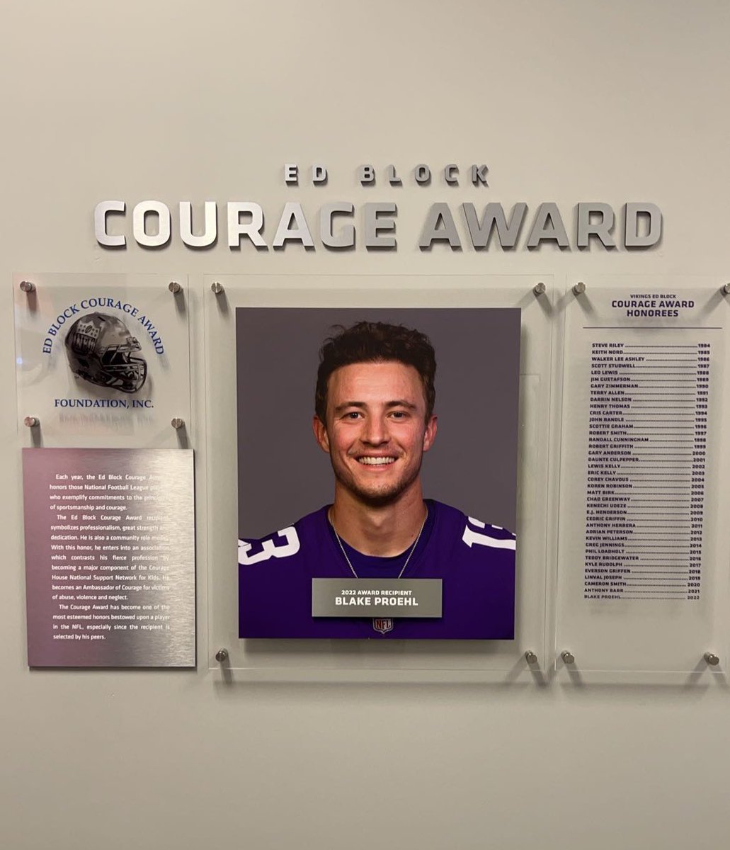 What an honor. What a journey. The toughest year of my life. Without my trainers, doctors, teammates, and family… I wouldn’t have made it. Their pictures deserve to be up there more than mine. Forever in their debt. Cheers to beating the odds. #SKOL