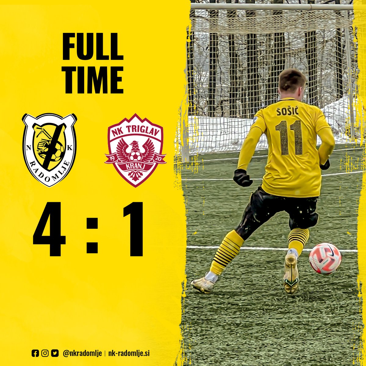 Konec prijateljskega obračuna med Radomljami in Triglavom ⚽️

💛🖤

#hocemozmoremosmo