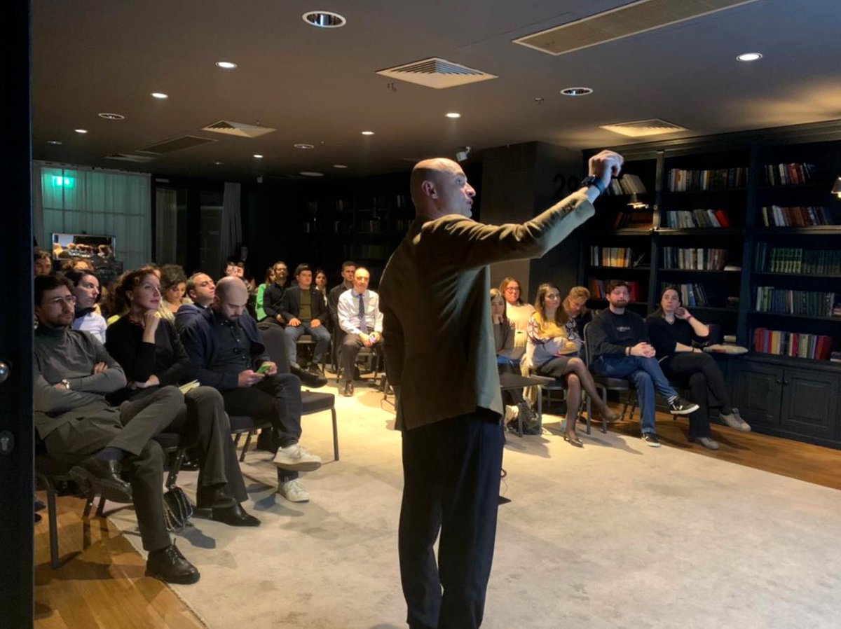 DiplomacyTask's tweet photo. This week,we hosted experts, diplomats,entrepreneurs,politicians, and other leading thinkers in Tbilisi for Task Force founder @Adzinbaia presentation. 

Zviad showcased his new work from @FletcherSchool , “A Menu for Smart Battle on Disinformation,” #SuspendKremlin among them. https://t.co/k0Rmwnjsrh