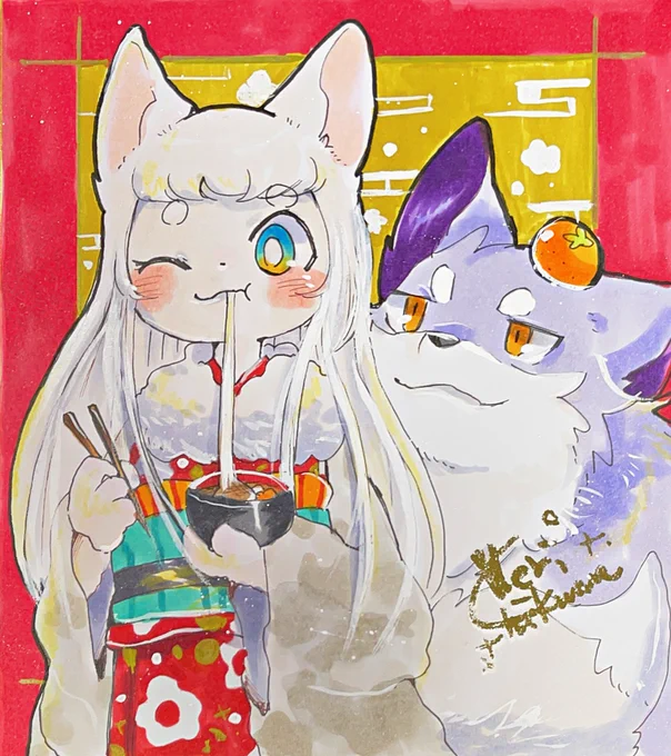 お正月リン&コハク 