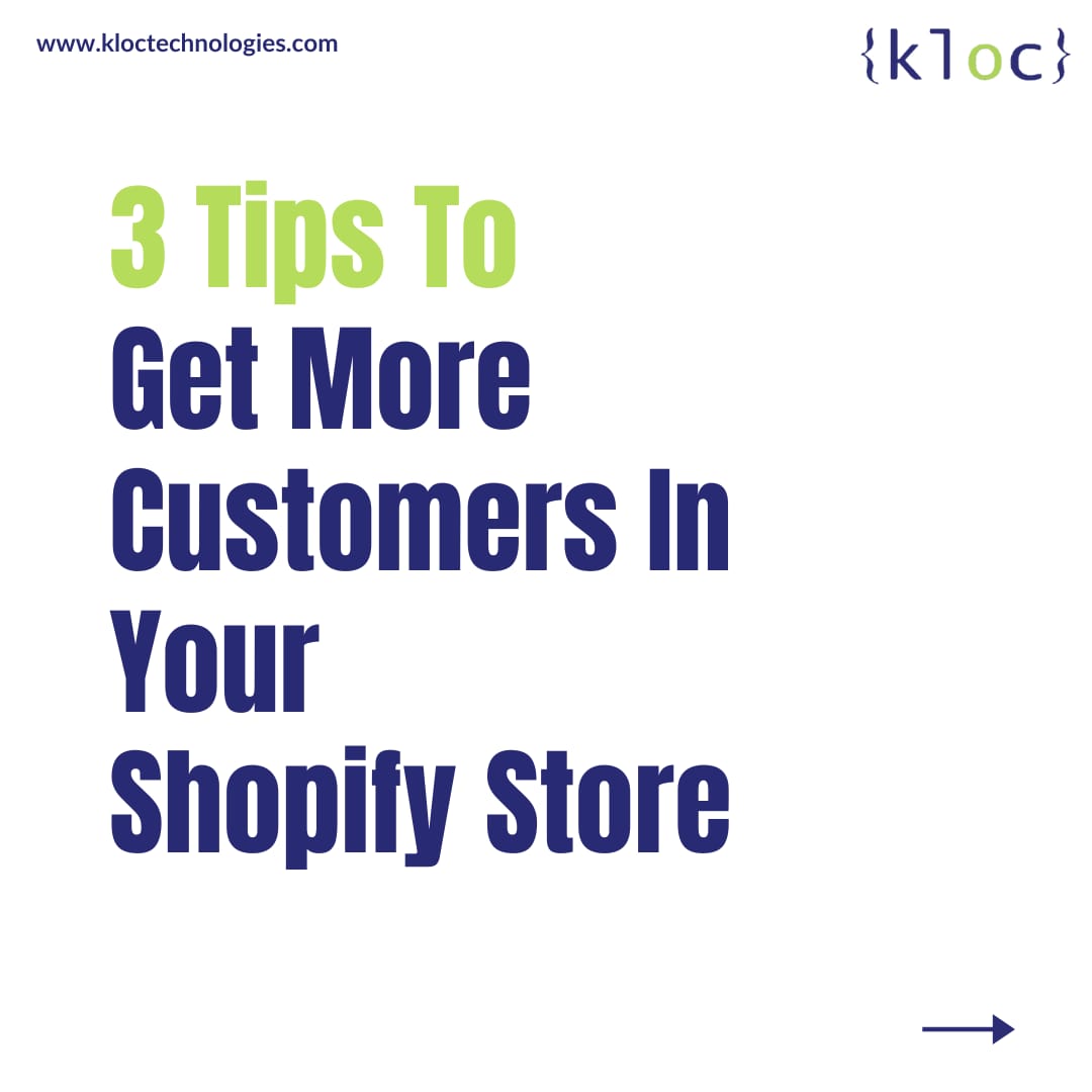 klocsutra's tweet photo. If you're an online retailer, you know it's important to get your store on Shopify. Showing the world that you exist on Shopify is the best way to get new customers to your store.
#customersatisfaction #Kloc #kloctechnologies #hireshopifyexperts #hireseo #hirecommercedevelopers https://t.co/anlz3t2B8G