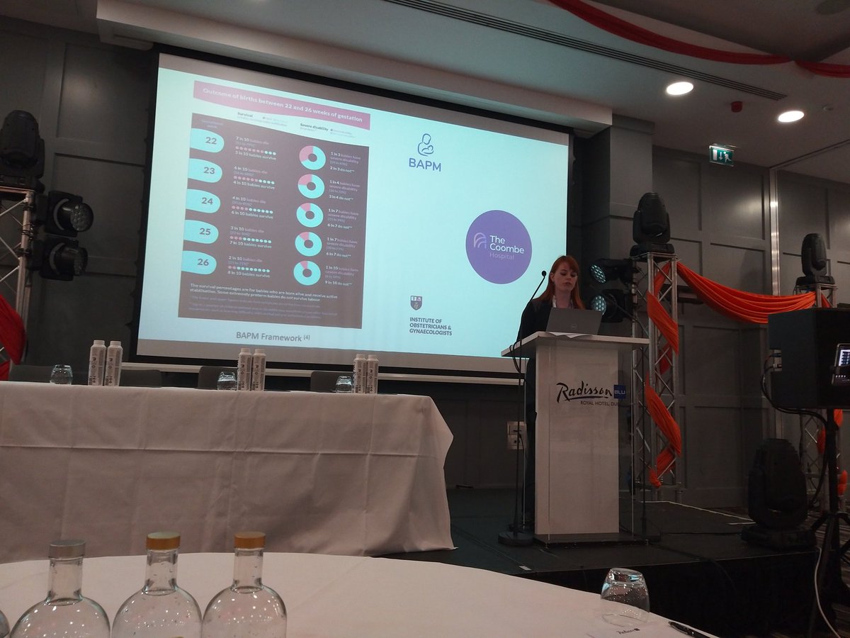 Dr Lyndsay Cresswell discussing the duration of labour in #pretermbirth @CoombeHospital @NPEC_UCC #NPEC23 #betteroutcomes #supportingpregnancy #education