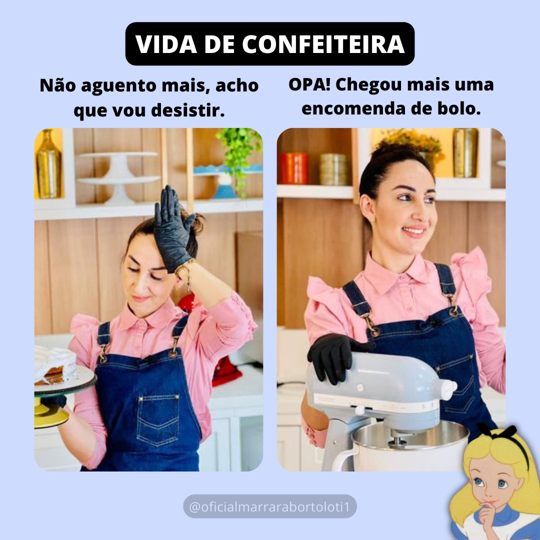 Cadê vocês Alices? Quem mais se identifica? 😂

#confeitaria #alicenopaisdasmaravilhas #bbb23 #memes #boloperfeito #cursosonlines