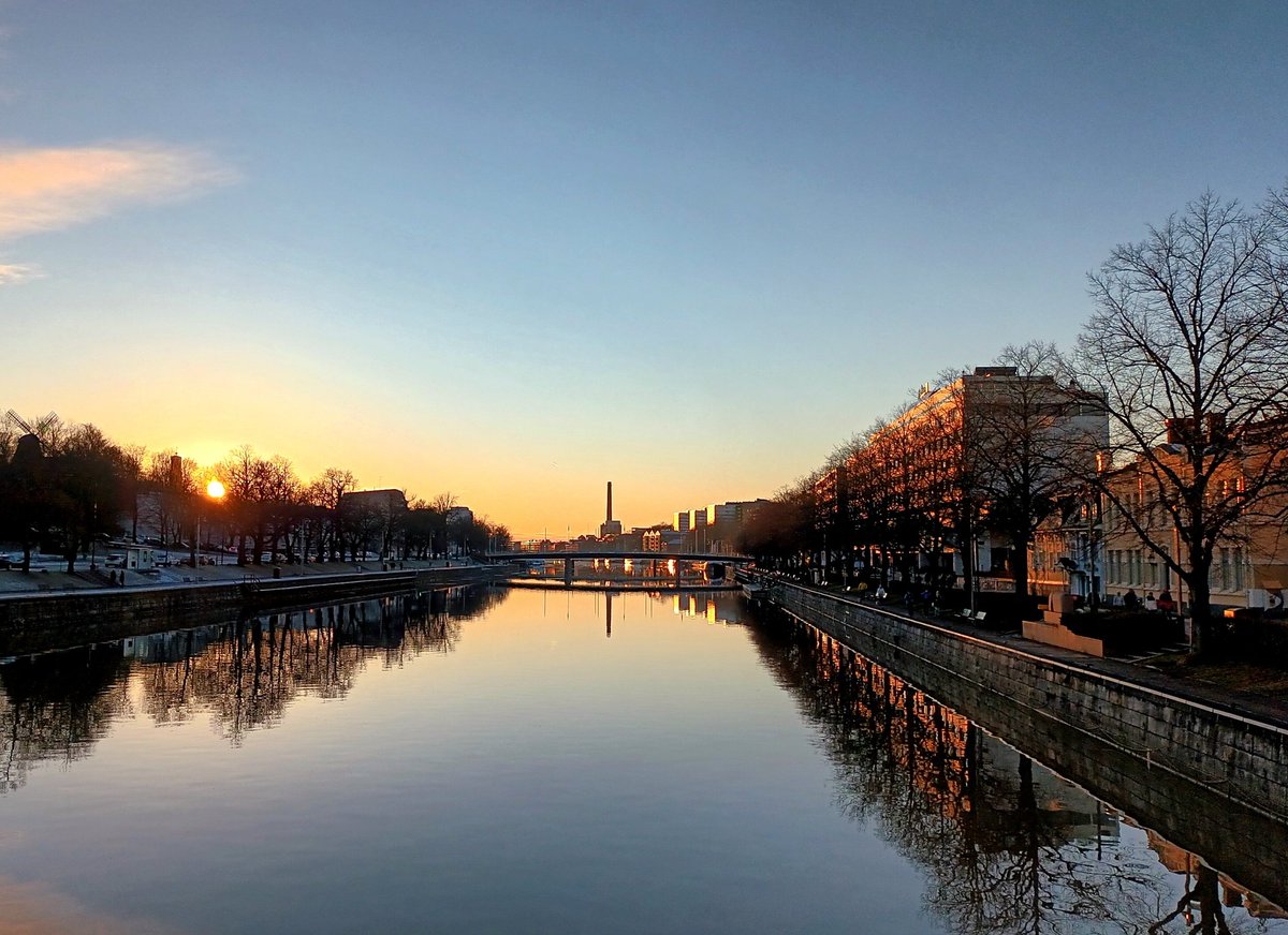 Auringonlasku #turku #visitturku #aurajoki #Finland