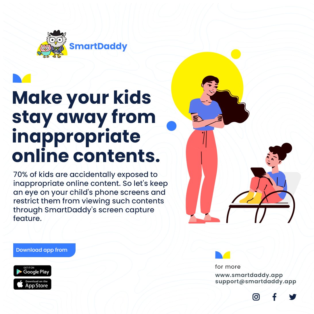 Make your kids stay away from inappropriate online contents.
#childmonitoring #parentalcontrol #parentalcontrols #app #webapplication #mobileapp #screentimeforkids #screentimelimits #screentimemonitor #screenmonitor