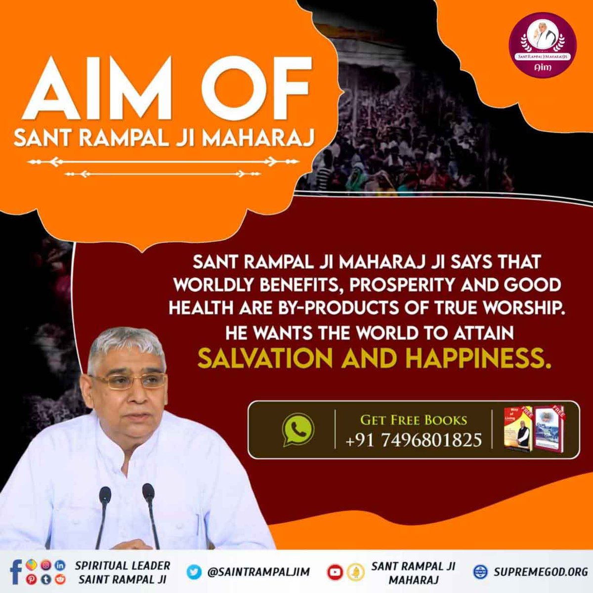 #AimOfSantRampalJi
Scripture based worship provided by Saint Rampal Ji Maharaj stands as the ultimate cure for all problems and lands the soul back on the plentiful and immortal abode, Satlok!