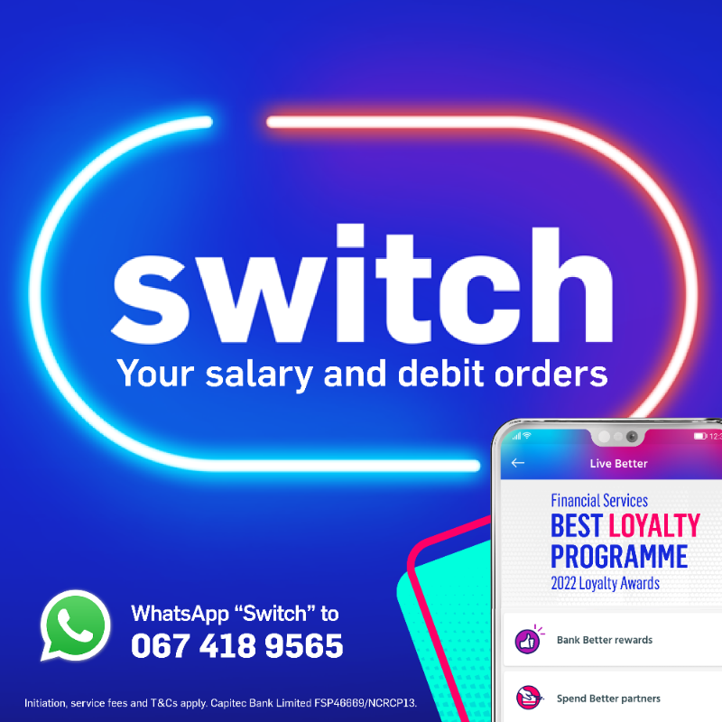Switch your salary & debit orders to the Best Financial Services