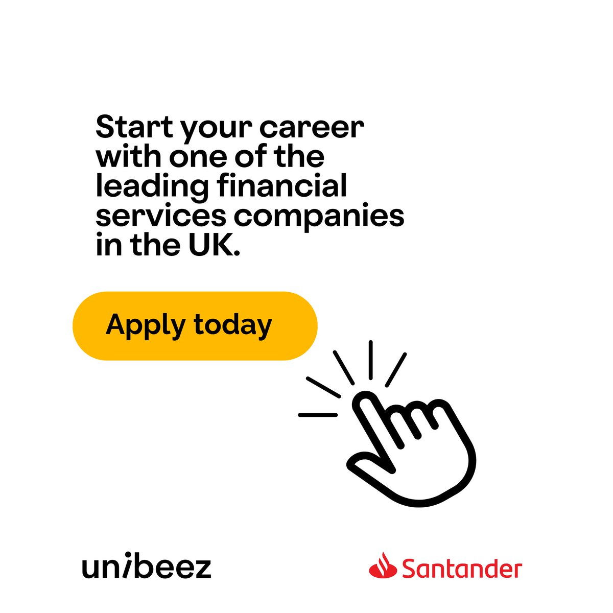 With 14 Million active customers, Santander provides a fantastic opportunity for students to get involved with a hands-on approach to learning. Gain skills-based employment through Santander. 

#santander #jobs #paidwork #graduatework #internships #work #unibeez #students
