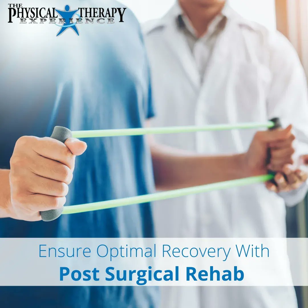 Taking steps to recover after surgery is crucial. At #ThePhysicalTherapyExperience, we provide the rehab tools you need to get stronger after surgery. Visit our website to start your journey back to health:

buff.ly/3dzzvNQ

#ThePTExperience
