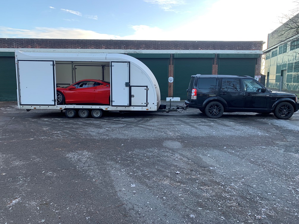 BestCarStorage's tweet image. A Ferrari 458 challenge car collection from Bicester for delivery to a Silverstone customer #silverstone #ferrari #ferrari458 #cartransport #luxurycartransport