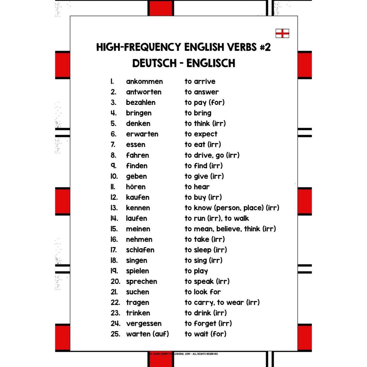LivelyLangs's tweet photo. #englischeverben #dieamhäufigstenverwendetenverbenimenglischen #englischeverbenliste #englischfürzwischendurch #thelivelylearningclassroom #thelivelylanguagesclassroom #eslfreebies #englischalsfremdsprache #englischalszweitsprache @eduki_de https://t.co/GRcKpM2Yew https://t.co/1gC5l9CxKw