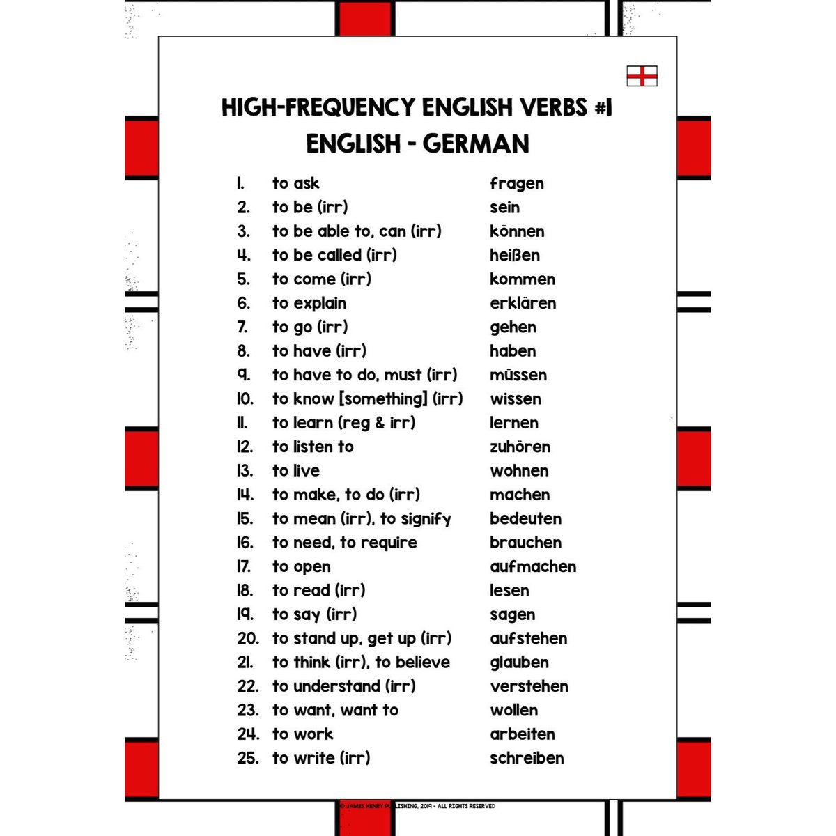 LivelyLangs's tweet photo. #englischeverben #dieamhäufigstenverwendetenverbenimenglischen #englischeverbenliste #englischfürzwischendurch #thelivelylearningclassroom #thelivelylanguagesclassroom #eslfreebies #englischalsfremdsprache #englischalszweitsprache @eduki_de https://t.co/GRcKpM2Yew https://t.co/1gC5l9CxKw