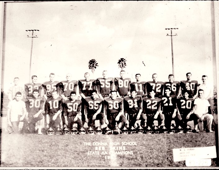 The 1961 Donna Redskins are still the only high school football team from the Rio Grande Valley of Texas to lay claim to a State Championship. #DonnaRedskins #1961StateChamps #District322A #THSFB #RioGrandeValley