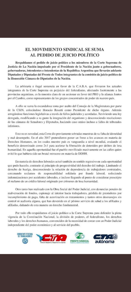 areta_lp's tweet photo. El pueblo trabajador respalda el pedido de Juicio Político a la SCJN. 
La Democracia se defiende en su buen funcionamiento. 
#DemocraciaOMafia #LaCorteApesta #ReformaJudicial https://t.co/zvBKY3hMYb