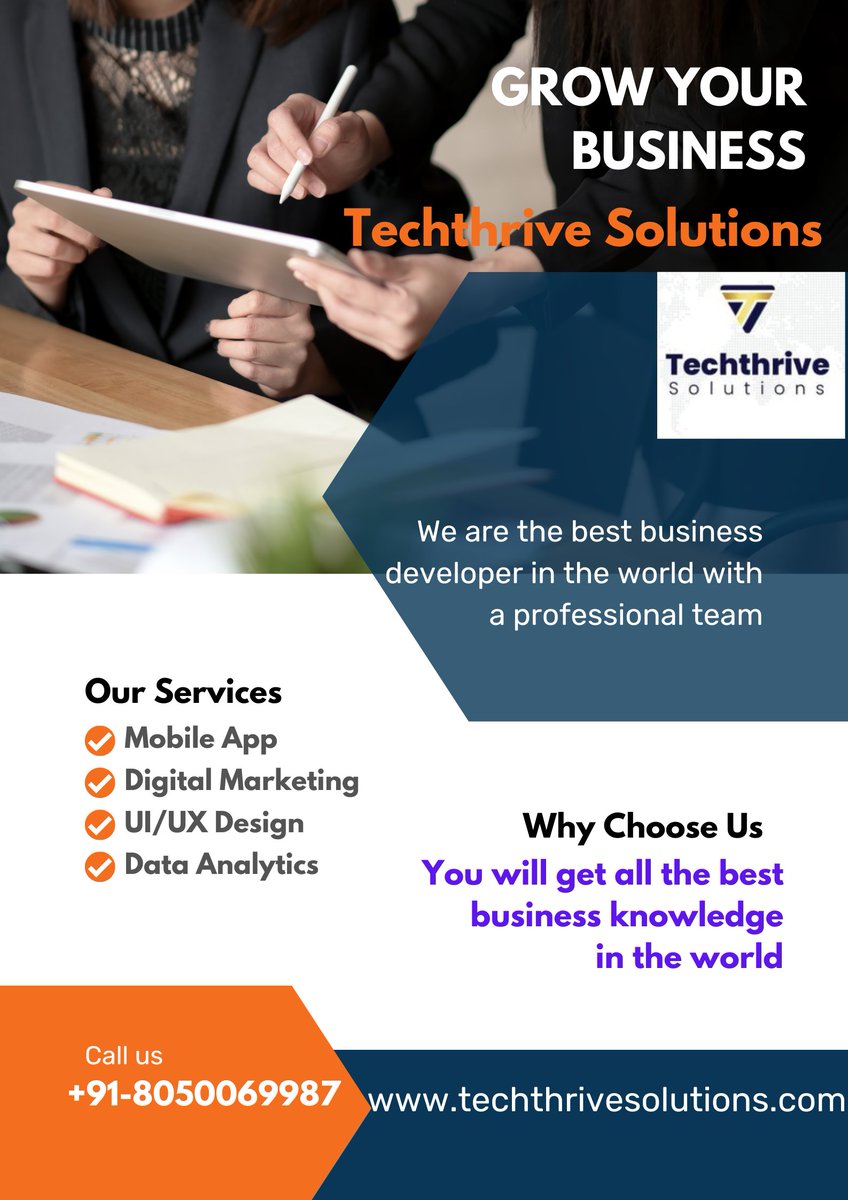 uxturm's tweet image. We at #TechthriveSolutions offers a wide array of solutions relating to mobile and #webappdevelopment, UI/UX Design services, PHP development, E-commerce development, #SEO and digital marketing solutions.
Call us: +91-8050069987
our website: techthrivesolutions.com