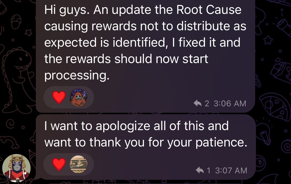 Hamachi Finance on Twitter "Update from our developer Root cause was