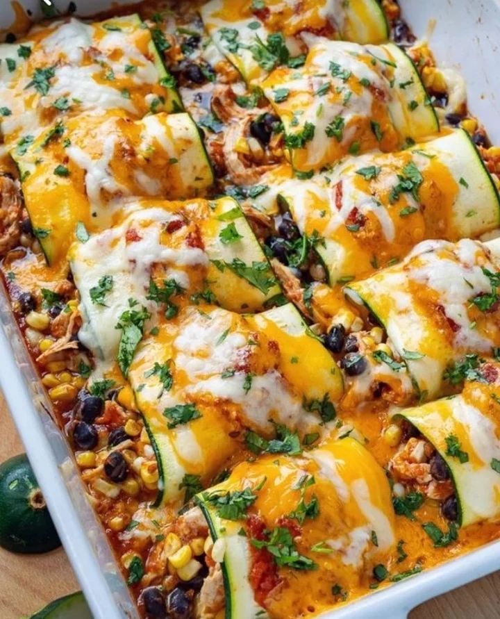 Zucchini Enchilada Roll Ups