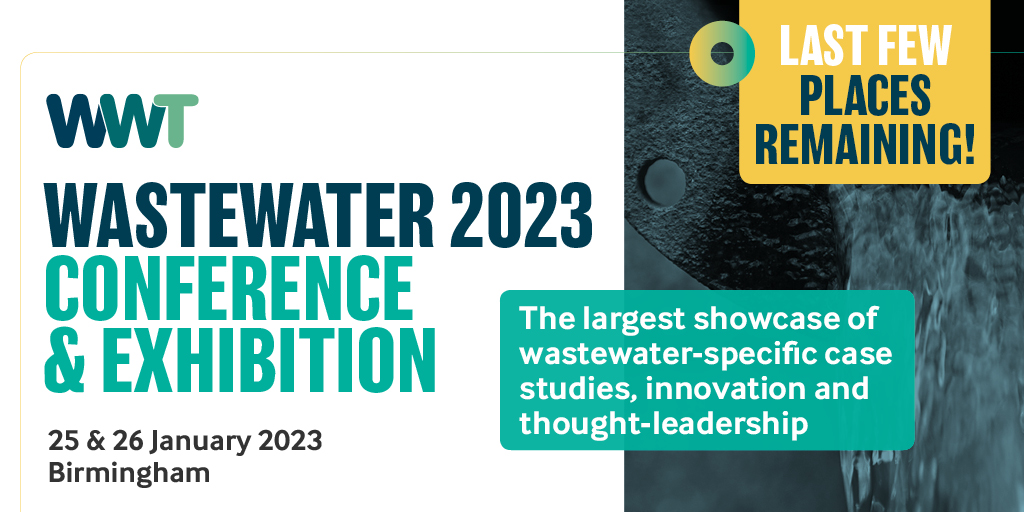 WWT's Wastewater Conference & Exhibition takes place next week - book one of the last few places and don’t miss out on your chance to network with the industry and learn from your peers. Find out more and secure your place here: bit.ly/3S8TPaX #Wastewater2023