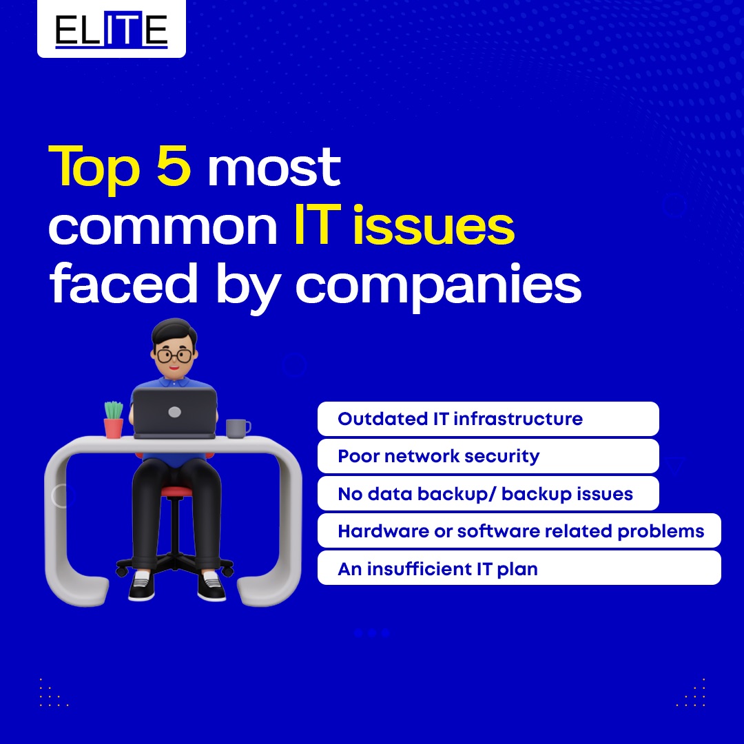 eliteitteamltd's tweet image. Don&apos;t let IT issues bring your business to a halt. Outsource your IT support and get 
back to what you do best! 
#itsupport #itcosts #itproblems