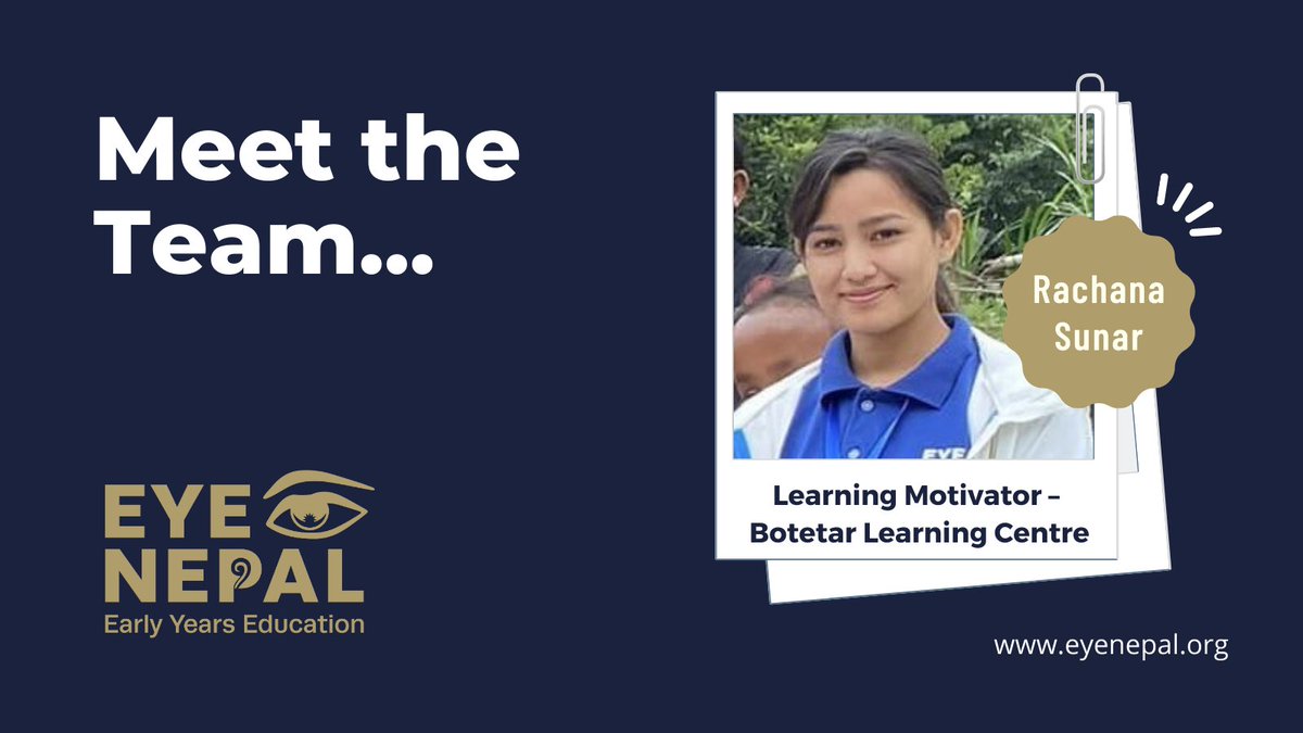 EYENepaltweets's tweet image. Rachana Sunar is our Learning Motivator who manages our Learning Centre in Botetar whilst pursuing her BA degree in Education. She undertakes the daily management of the Botetar Learning Center supporting the community with after-school education. eyenepal.org