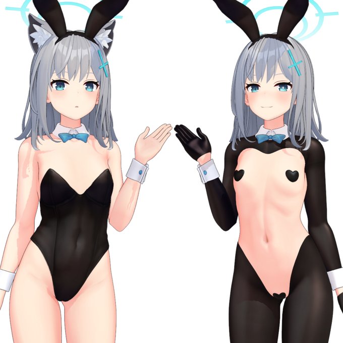 バニーと逆バニーを追加してセット配布開始しました～🤗
無料配布も追加しています
たまに要望があったので簡単な逆バニーを作ってみました
こんな感じで良いのかな🤔 