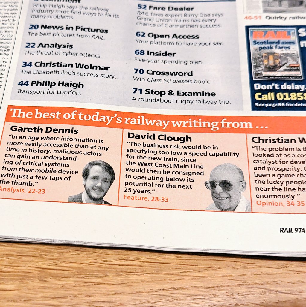 GarethDennis's tweet image. 📢 STILL ON SHELVES!!
I almost forgot to say... It&apos;s been a while, but I&apos;m in the latest issue of @RAIL talking about how the railways try to prevent sabotage and cyber attacks ⚠️