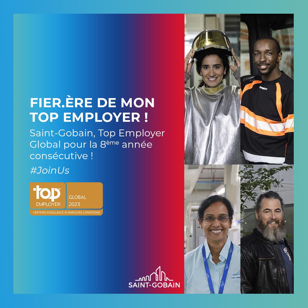 GillesPlu's tweet photo. @saintgobain certifié #TopEmployerGlobal pour la 8ème année consécutive 👏
Seulement  11 entreprises internationales ont été récompensées pour leur #engagement à améliorer le monde du #travail !

🔗  https://t.co/JEF6IXWx0M
#MakingTheWorldABetterHome https://t.co/Lp6CCLZOeS