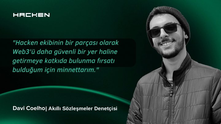 hackenturkey's tweet photo. Hacken ekibine hoşgeldin @devdavi_br 🤝
Siber güvenlikte onarım ve sorunları bulmakta oldukça yetenekli.
Giderek daha fazla SC #HackenSuperpowers saflarına katıldığı için çok heyecanlıyız.
Bize katılın: https://t.co/69mHwoHWXA
#Hacken $HAI #Kripto #Web3 https://t.co/nefxqI91l3