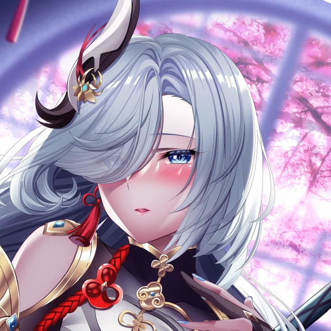 現在制作中のイラストですが瞳の彩色を去年のイラストに戻すので4月以降の投稿になります(^▽^)/ 