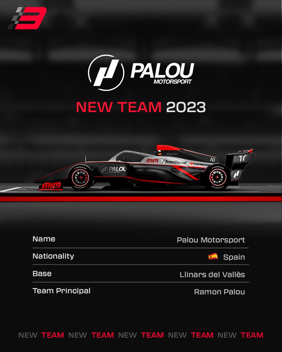 ⚡ OFFICIAL | <a href="/PalouMotorsport/">Palou Motorsport</a> joins Eurocup-3

Brand new team <a href="/PalouMotorsport/">Palou Motorsport</a> led by <a href="/AlexPalou/">Alex Palou Montalbo</a> and his father Ramon, is the first team to officially announce its participation ahead our debut season 🔥 

#BeEUROCUP3 #Eurocup3 #EC3 #PalouMotorsport #Motorsport #News #NewTeam