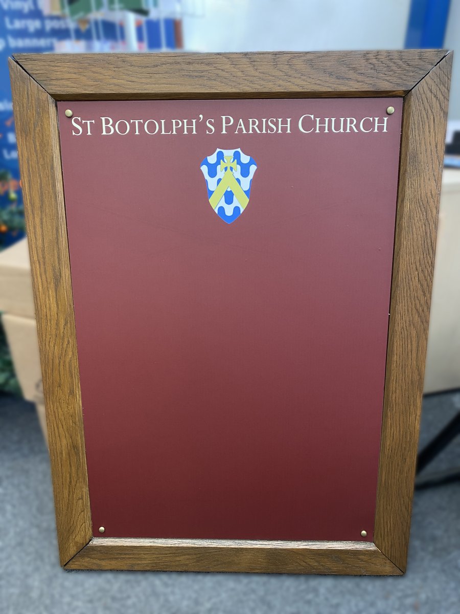 Before &amp; after transformation! 

Back last year, we were asked to clean up the church display boards for St Botolph’s - our Wide Format manager Josh, rose to the challenge and transformed 2 of their boards back to PRISTINE condition 😁.