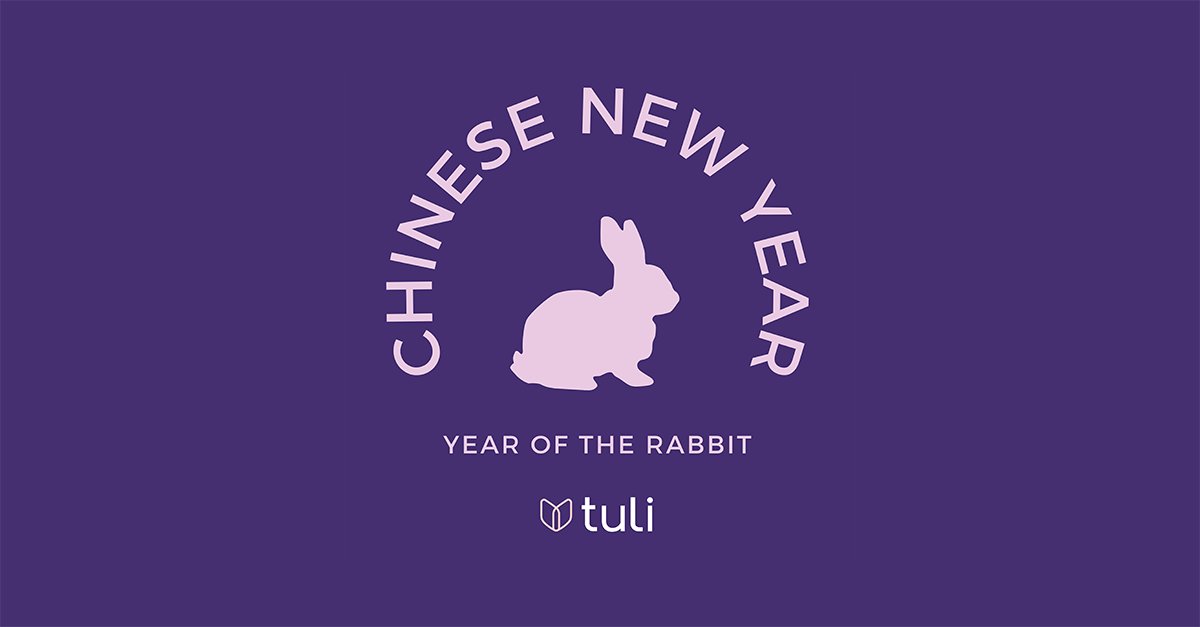 🧧It's Chinese New Year this Sunday, January 22nd, and as we enter the year of the Rabbit, we'd like to wish you good health, peace, and prosperity 🐰 

From everyone at Tuli, our best wishes for a brilliant year🐇