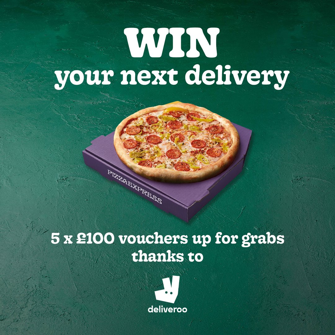 What better way to celebrate Veganuary than with the chance to win one of 5 x £100 Deliveroo vouchers 🍕

Enter by 👇
🍕 Follow us &amp; @deliveroo
🍕 Tag a mate
🍕 Retweet for an extra entry
 
Comp closes on 26.01. Winner will be contacted on 27.01 via DM. T&amp;Cs apply 🔗 #DELcomp