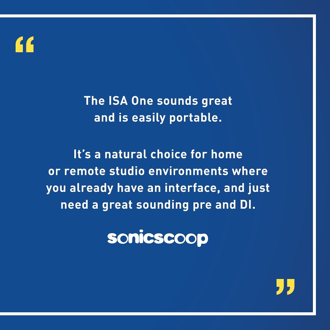 Focusrite ISA One disukai oleh musisi, produser dan pakar audio di seluruh dunia karena classic Micpre, fleksibilitas dan desainnya yang ikonik. Perangkat yang sering dijuluki ‘audio interface sultan’ ini memiliki 1 channel mic preamp analog dengan impedance input yang variable.