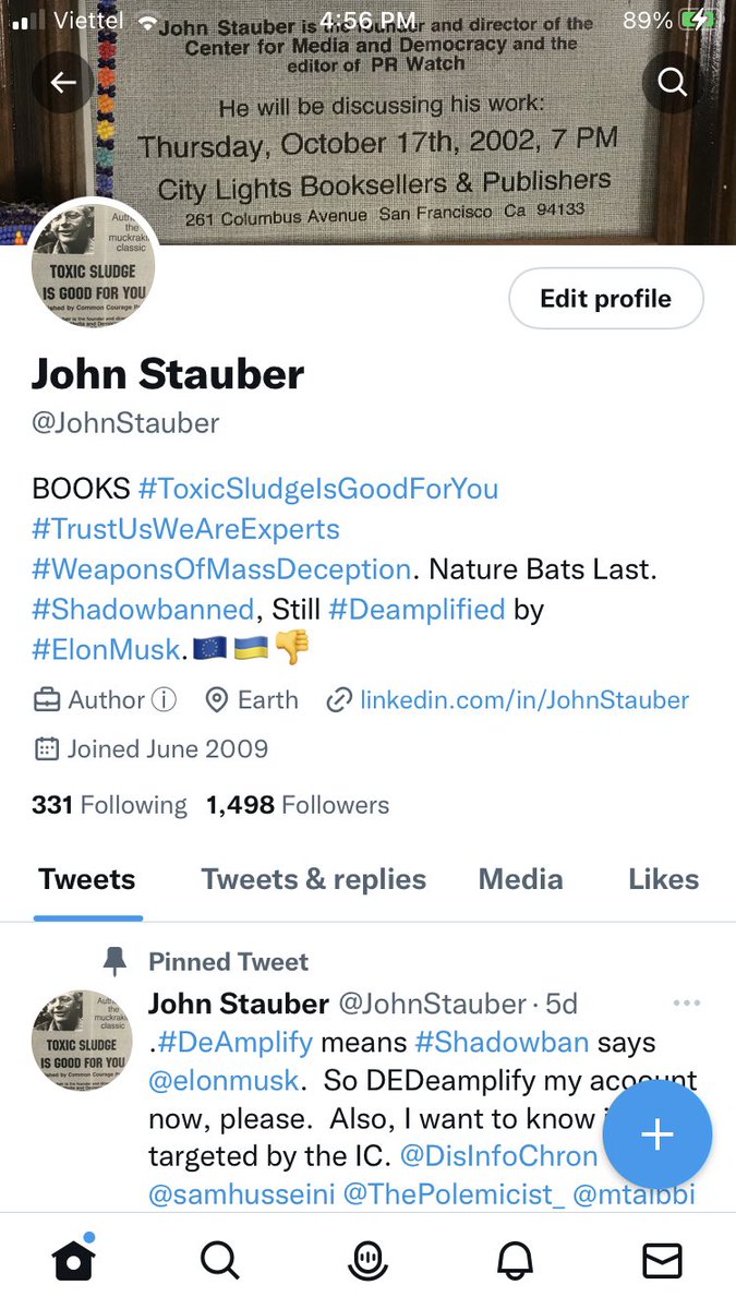 JohnStauber's tweet photo. Some very sensitive ‘freedom loving’ Germans, under the #NetworkEnforcementAct, have attempted to have me kicked off of Twitter based on my very offensive PROFILE below.  @elonmusk’s crew investigated and said No.  Hey thanks #RocketMan, I owe you! 😂 https://t.co/cdCZ3SfszM
