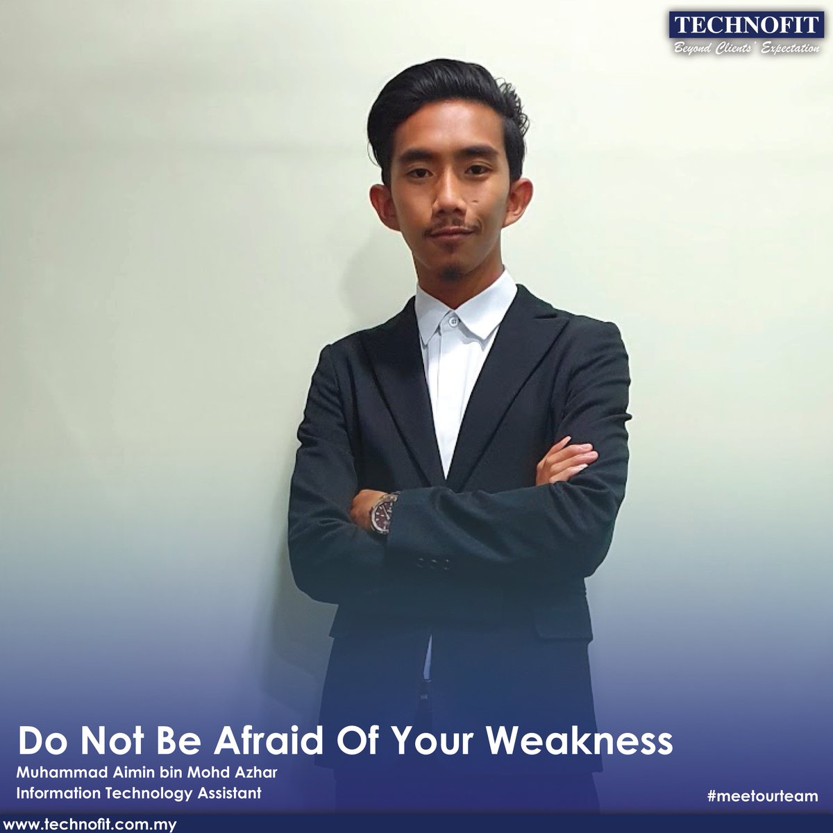 technofitgroup's tweet photo. TECHNOFIT @ WORK:
INFORMATION TECHNOLOGY ASSISTANT, MR. MUHAMMAD AIMIN BIN MOHD AZHAR
Full article at : https://t.co/bwx1P3kMON
#StrivingForExcellence
#BeyondClientsExpectation
#technofit
#MeetOurTeam https://t.co/4yyrY5lHwn
