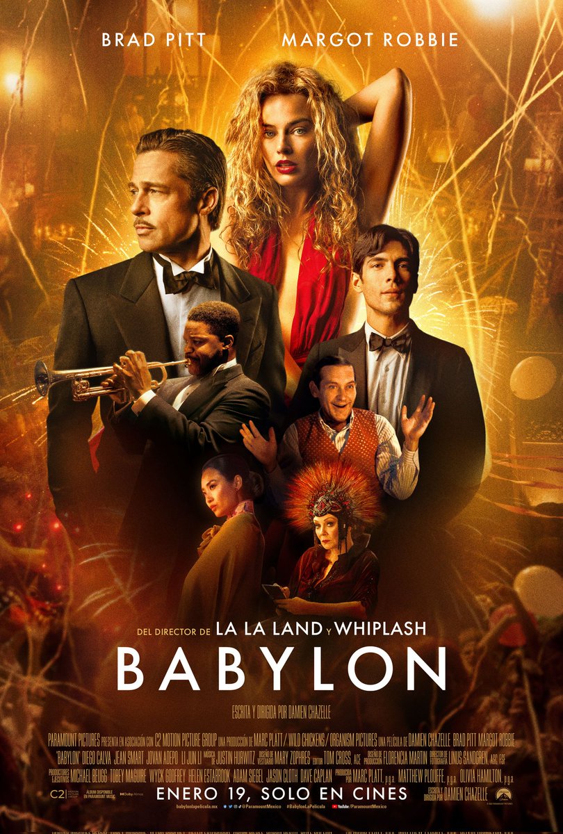 entrada_te's tweet photo. El rey de la música vuelve!
El cineasta Damien Chazelle vuelve a las andadas.
Después de LaLaLand y una aventura espacial con First Man, nos trae Babylon.
Además, el reparto es un lujazo!

#babylon #margotrobbie #bradpitt #TobeyMaguire #Cine #hollywood https://t.co/IlxLO4KYkz