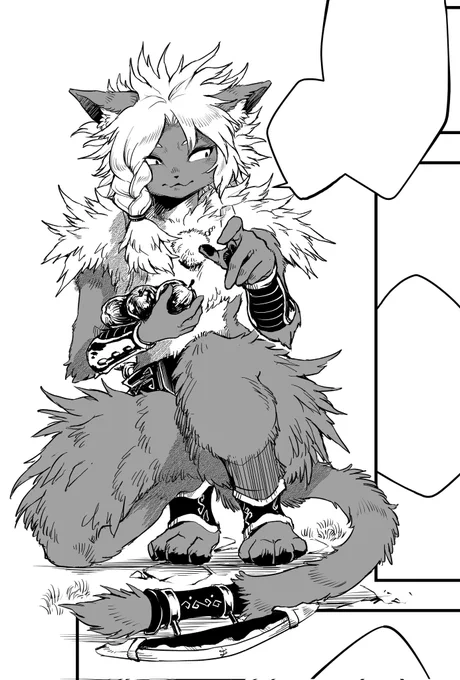 漫画と一枚絵、情報量の調整が現状の課題です…!#KeMoFan 