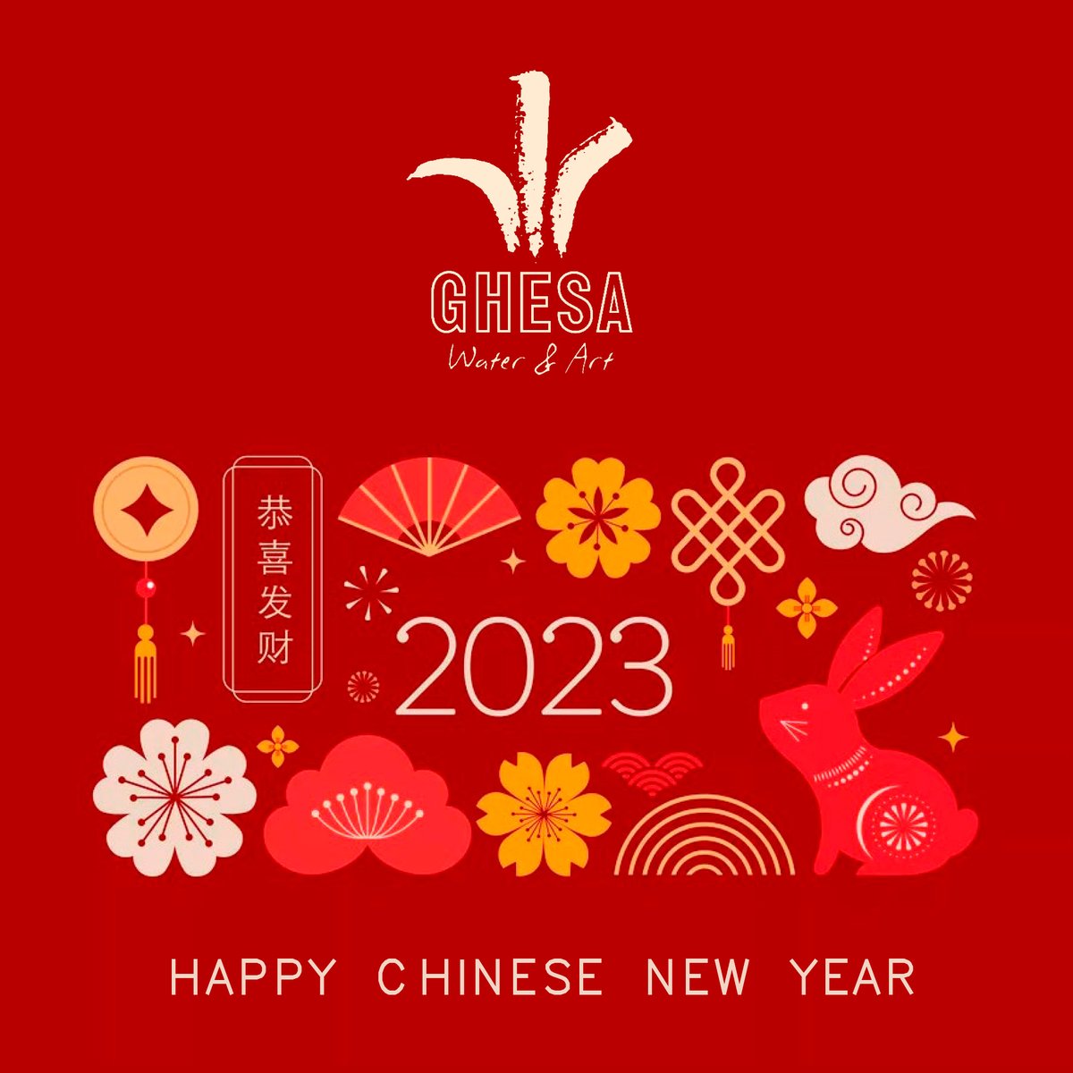 <a href="/ghesawaterart/">GHESA Water & Art</a> wishes everyone a Happy Chinese New Year!
May this be a happy, healthy, and prosperous Year of the Rabbit!

#GHESA #ChineseNewYear2023  #YearOfTheRabbit   #LunarNewYear2023