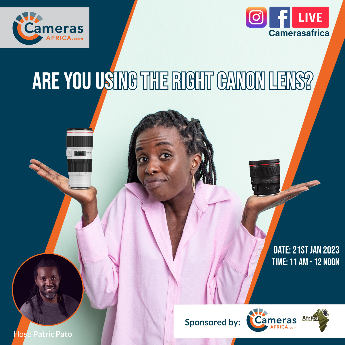 CamerasAfrica's tweet photo. Get your shots just right with the right lens for the kind of photography you're aiming for. Join us tomorrow for a lens-filled insightful session.
#canon #canonlens #lens #photolens #photography #canonworkshop #camerasafrica #camerakenya https://t.co/i5GmrjmD23